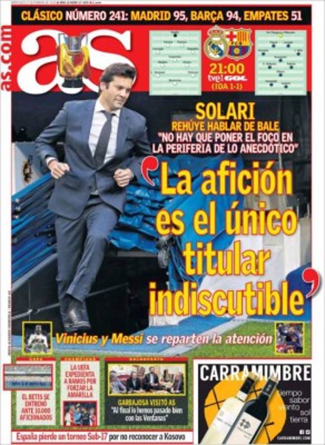 Lionel Messi se roba las portadas del clásico Real Madrid vs Barcelona en Copa del Rey  