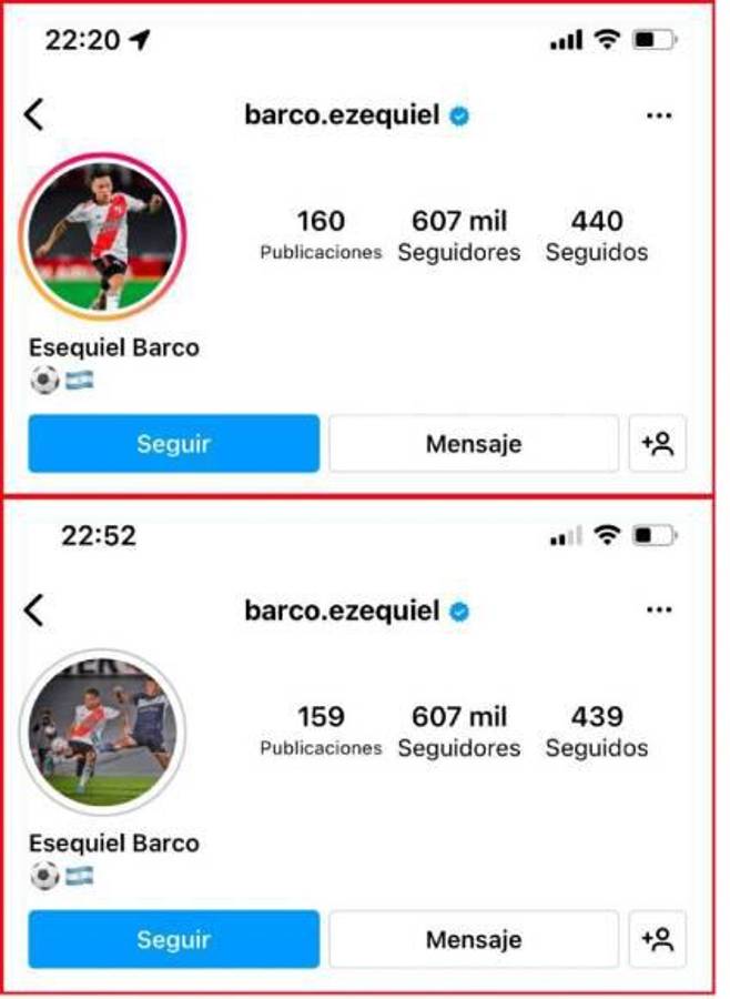 Filtran picantes mensajes de futbolista de River Plate a Wanda Nara luego de que su cuenta de Instagram fuera hackeada