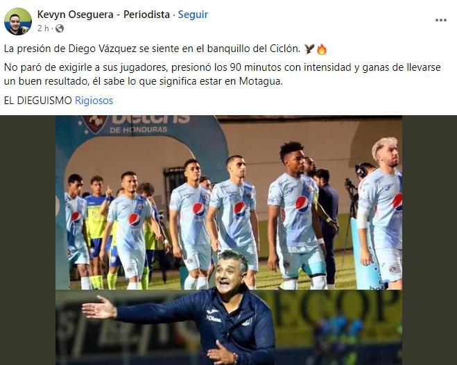 Lo que dice la prensa deportiva tras el debut de Diego Vázquez con Motagua: “Más de lo mismo” y “no está para campeón”