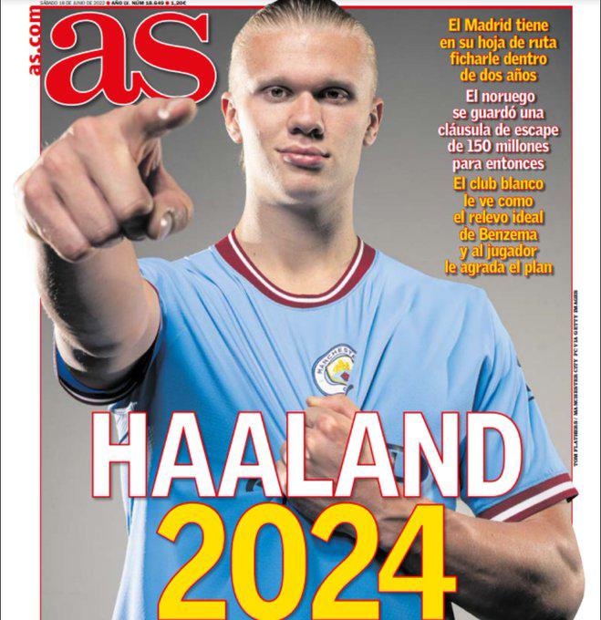 Real Madrid buscará el fichaje de Erling Haaland dentro de dos años.