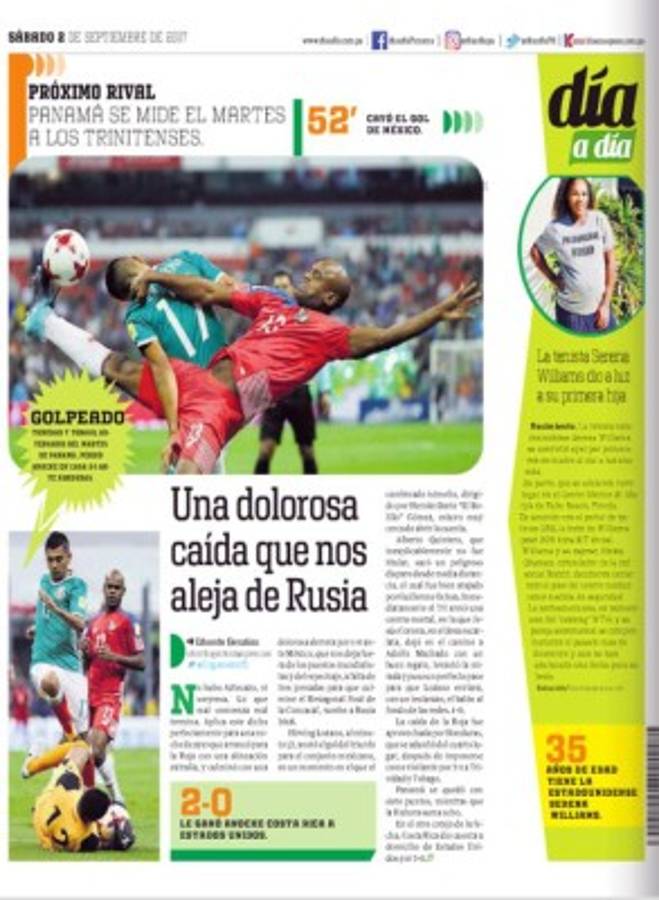 PORTADAS: Llanto en Panamá, júbilo en México, Costa Rica y Honduras