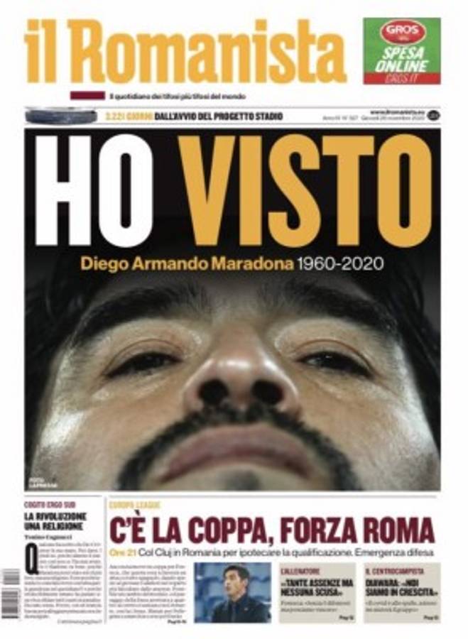 'D10s ya está en el cielo': Las portadas del mundo el día después de la muerte de Diego Maradona