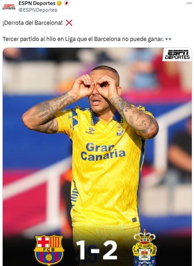 Barcelona perdió en casa ante Las Palmas y así reacciona la prensa: “Que cierren el VAR y pongan una ruleta; vergüenza”
