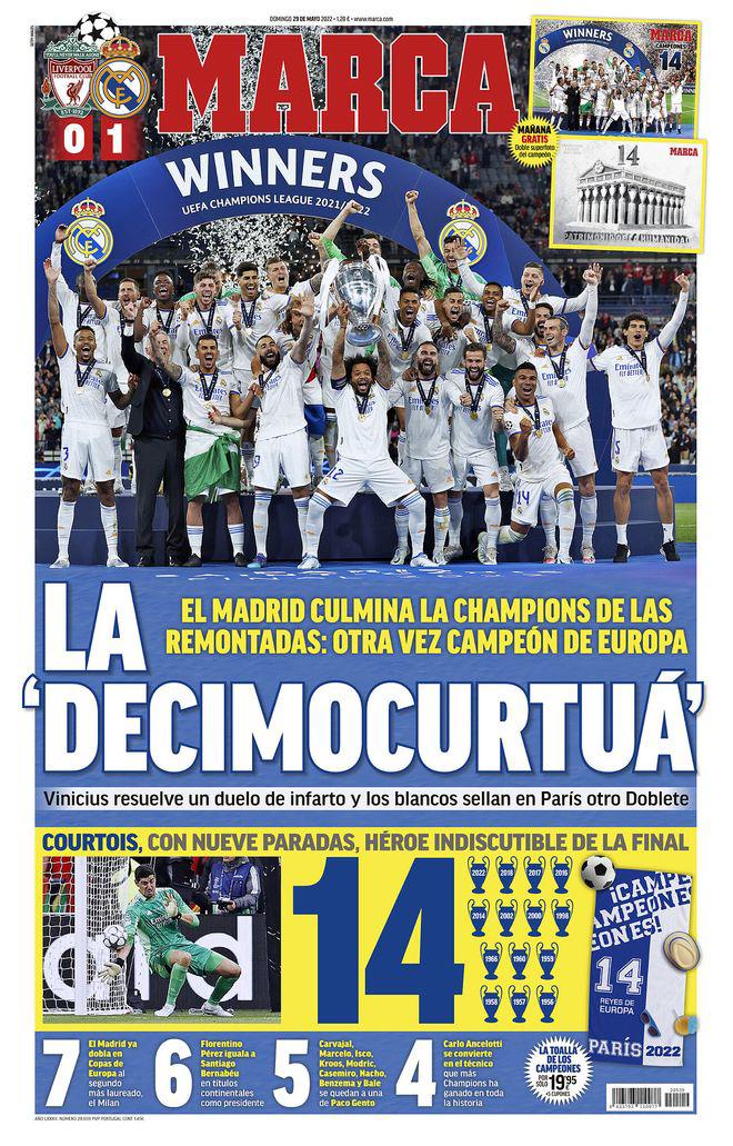 Diarios de Barcelona se muerden la lengua: Lo que dice la prensa del título 14 de Champions League del Real Madrid