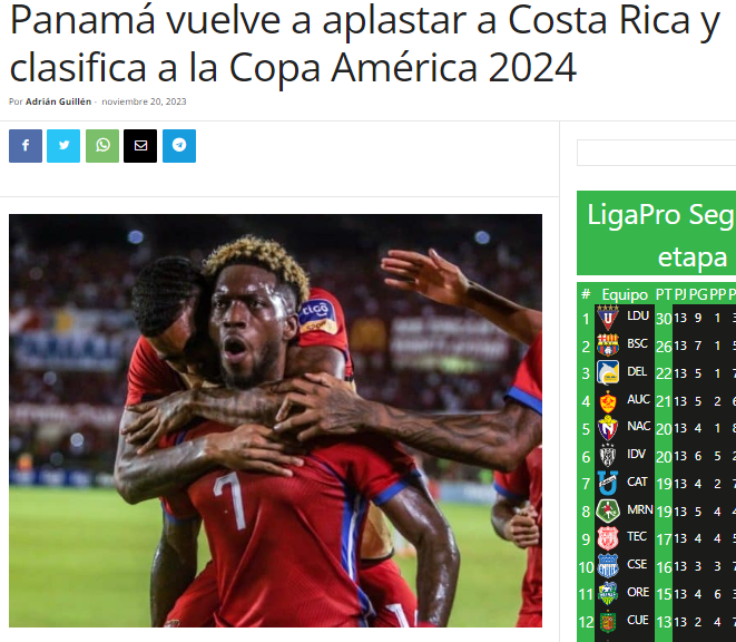 Panamá hizo trizas a Costa Rica y así reaccionó la prensa: “Dan lástima”, “ultrajada histórica” y “monumental humillada”
