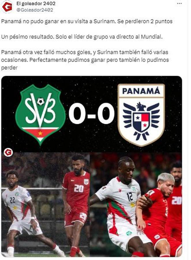 Los desnudó, Pidiendo la hora y No tienen nivel: prensa de Concacaf destruye a Panamá tras tropezar con Surinam