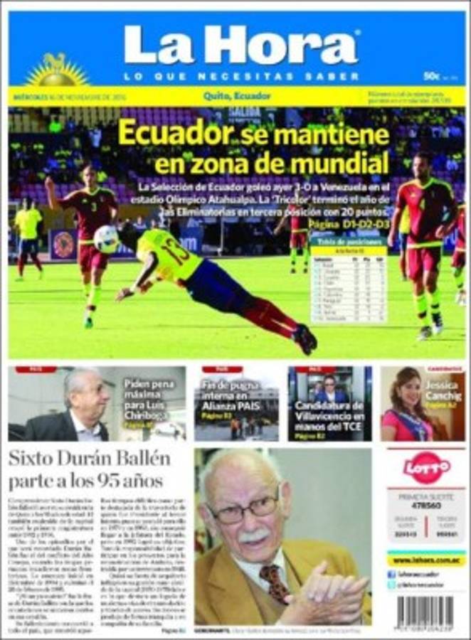¡CALIENTE! Las portadas que dejó la fecha de eliminatoria mundialista