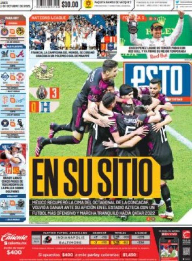 'Goleó fácil a Honduras': Las portadas de los diarios de México tras golear a la 'H' en el Azteca