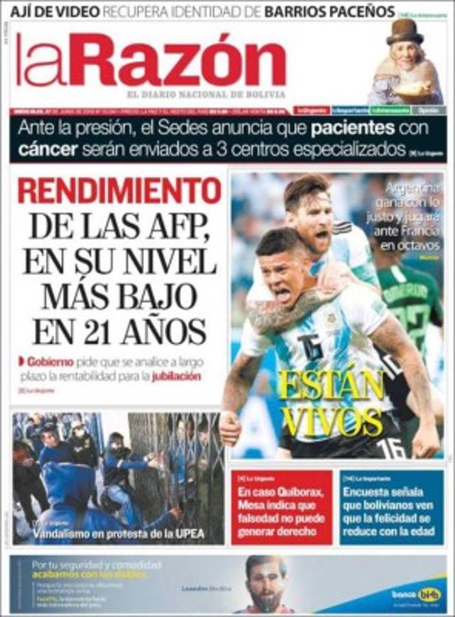 Tremendas portadas: El mundo se rinde ante Messi y a la clasificación de Argentina a octavos del Mundial