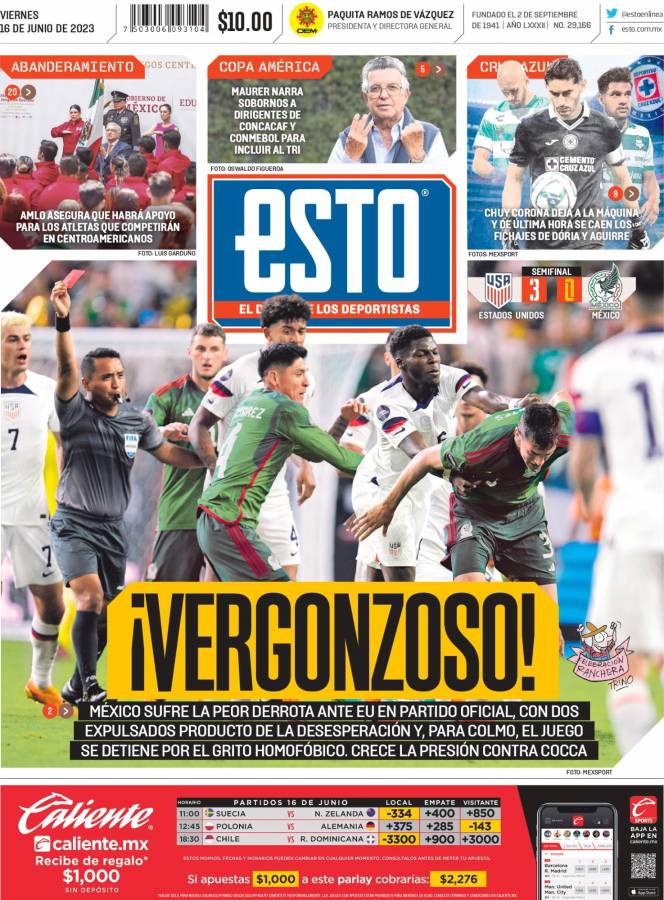 “Tridículo” y “Terrible, un desastre”: Faitelson y prensa mexicana explotan por el papelón contra Estados Unidos en la Liga de Naciones Concacaf