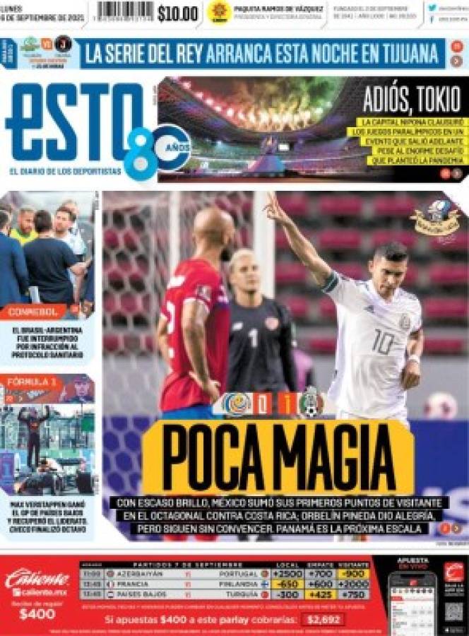 'Punto amargo', 'Poca magia', 'Panamá ilusiona', 'decepción tica': las portadas de los diarios en Concacaf