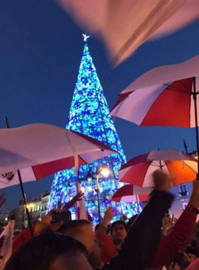¡Ambientazo! River invade Madrid a un día de la final de Copa Libertadores