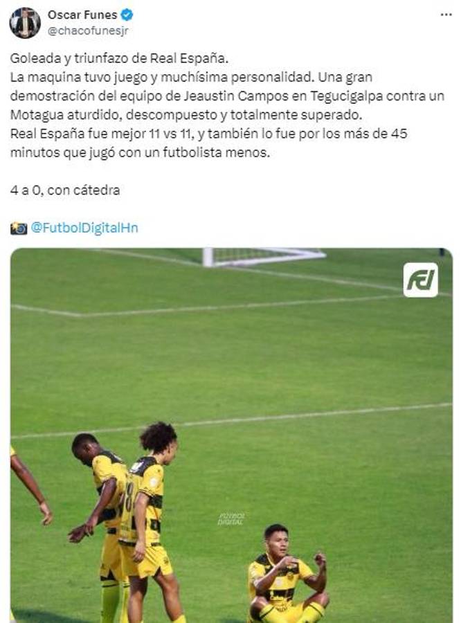 La prensa se rinde ante Real España tras humillar a Motagua y lo que dicen sobre Diego Vázquez: “Que continúe el circo”