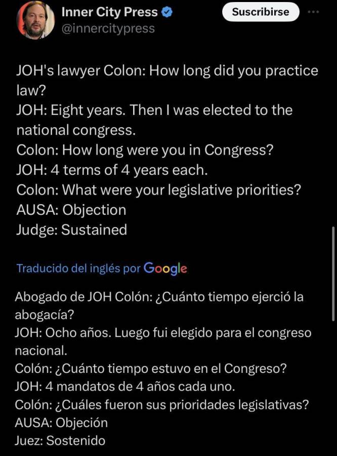 Juicio JOH: las declaraciones del expresidente de Honduras ante la corte tras ser acusado por narcotráfico
