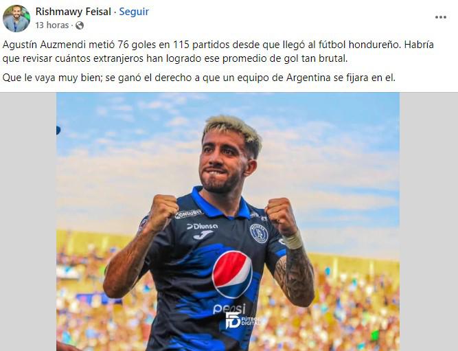 Lo que dicen los periodistas hondureños sobre la salida de Agustín Auzmendi y en Argentina ya hablan de él