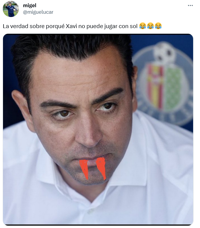 El pez muere por su propia boca: Xavi es víctima de los memes luego de quejarse del sol en el partido contra Getafe