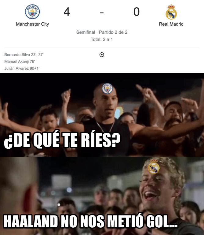 ¡Hasta el Barcelona! Real Madrid es víctima de terribles memes tras ser eliminado por el City en la Champions League