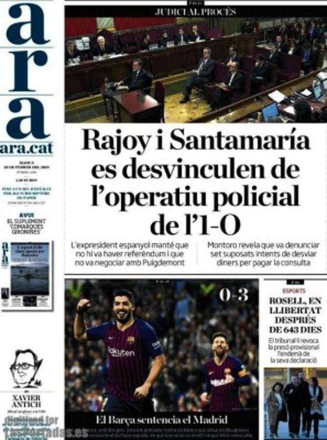 Las portadas por el mundo sobre la paliza del Barcelona ante el Real Madrid en Copa