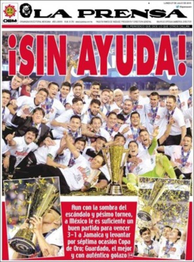 Portadas en México destacan el poco brillo de su Copa Oro
