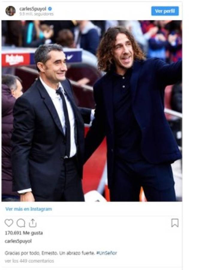 Los cracks del Barcelona que se despidieron de Valverde en redes; a dos jugadores 'les gustó' su salida