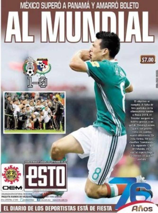 PORTADAS: Llanto en Panamá, júbilo en México, Costa Rica y Honduras