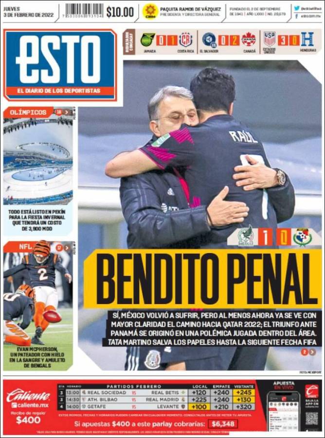 ‘‘Asalto a mano armada en el Azteca’’ y ‘‘la manita de Concacaf’’: así reacciona la prensa tras el polémico triunfo de México sobre Panamá