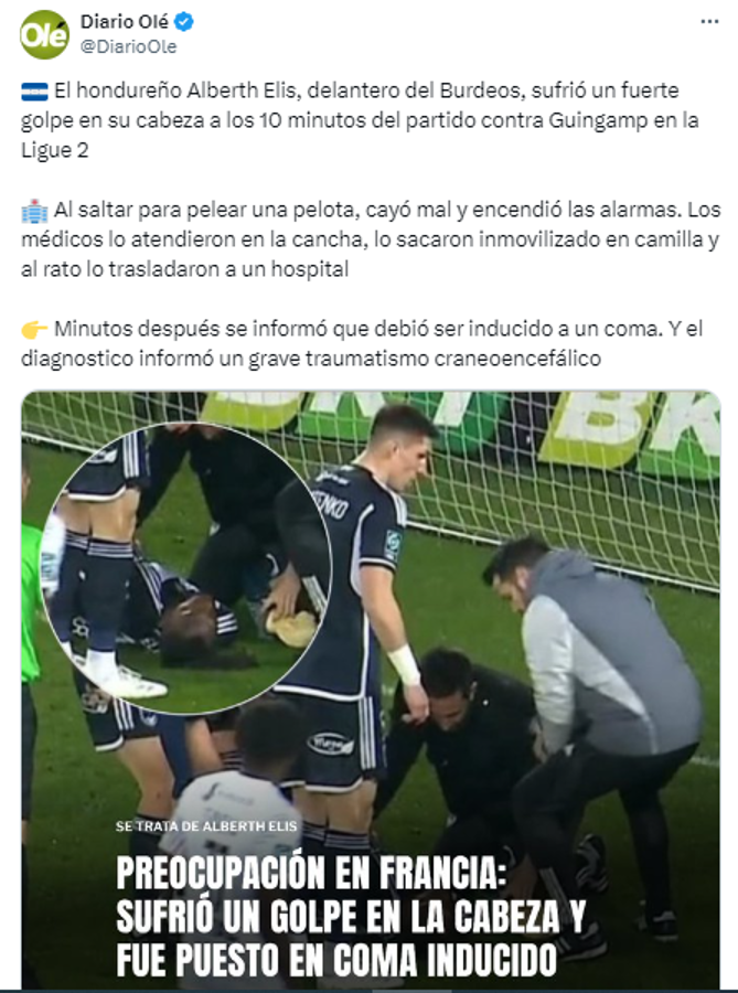 Oran por Alberth Elis: prensa mundial, clubes franceses y futbolistas se solidarizan con el hondureño tras su lesión