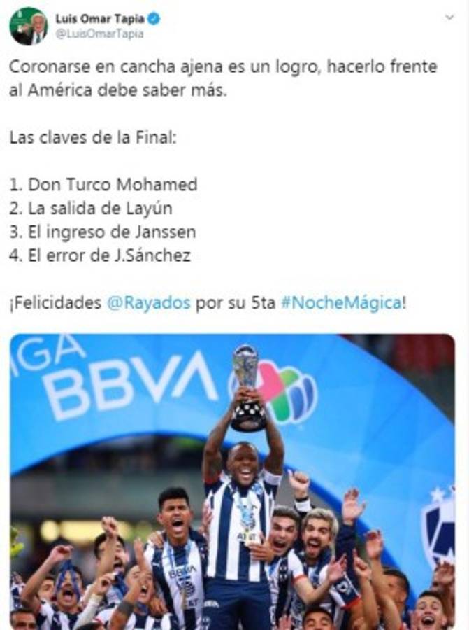 Monterrey campeón: Lo que se dijo en varias partes del mundo sobre el título de Rayados