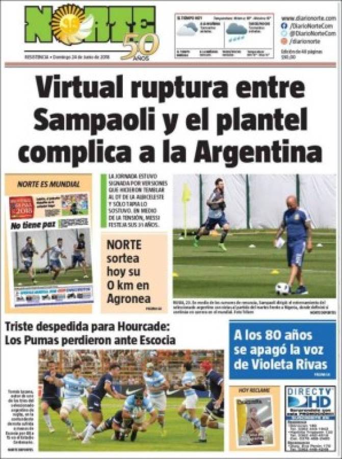 Las portadas por el mundo: La crisis de Argentina en el Mundial y el milagro alemán