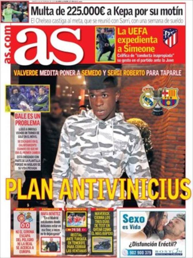 Las portadas internacionales calientan el clásico Real Madrid-Barcelona