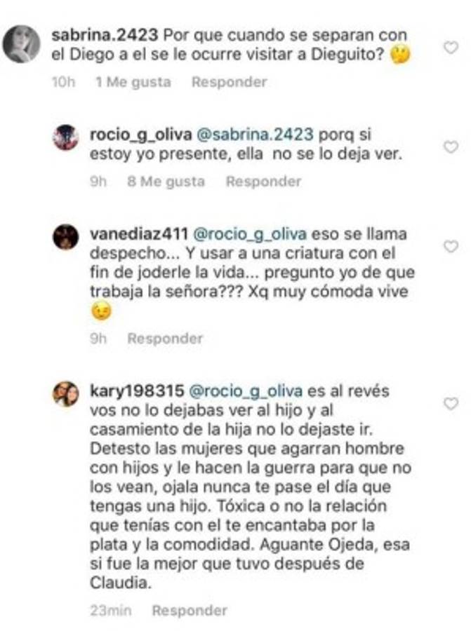 ¡Ruptura! Rocío pone fin a su relación con Maradona por los 30 años de diferencia en la edad