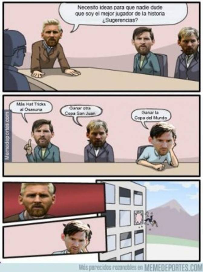 Los memes destrozan a Messi pese a su partidazo en la paliza del Barcelona al Eibar