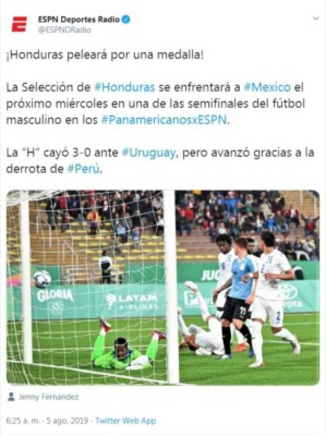 Honduras se enfrentará a México en los Panamericanos y esto dicen los medios