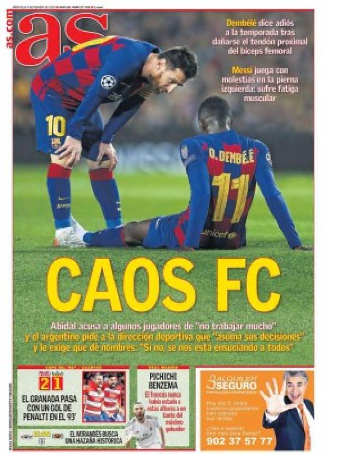 La bomba de Messi en Barcelona se roba las portadas: Puñetazo a Abidal y caos