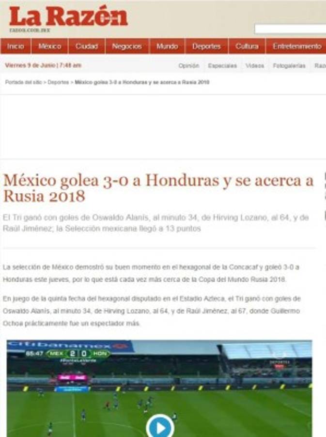 Así amaneció prensa mexicana luego de triunfo ante Honduras en el Azteca