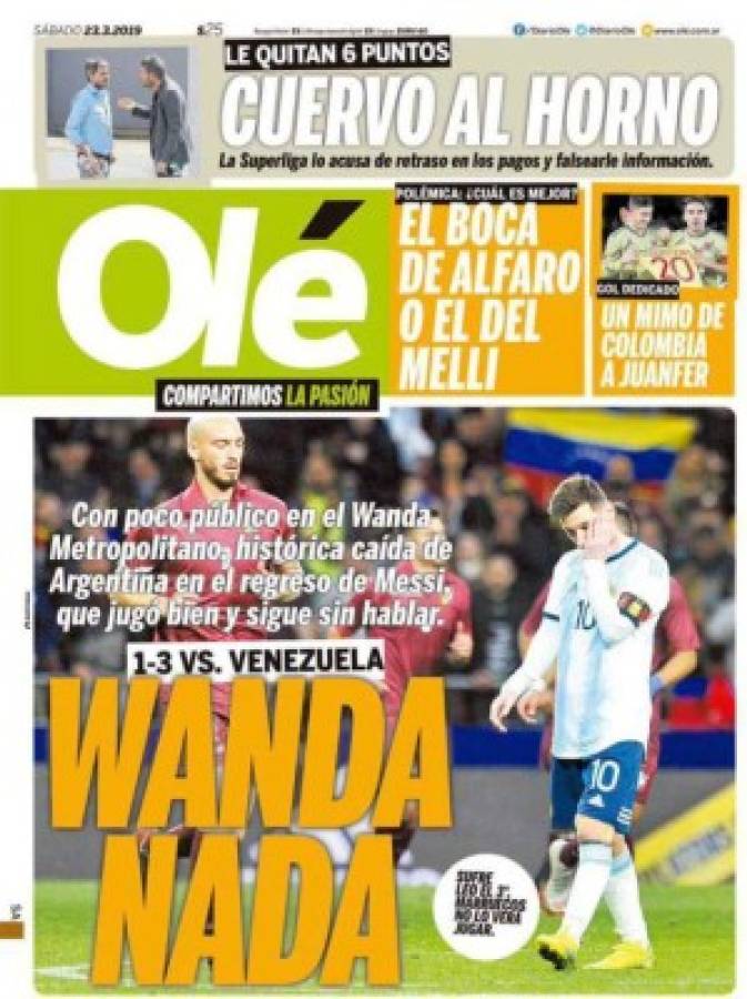 ''Pa' que respeten'', así amanecen las portadas tras la derrota de la Argentina de Messi