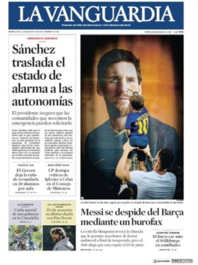 'Lío Mundial en la City': Messi causa revuelo en las portadas de los medios tras pedir su salida del Barça