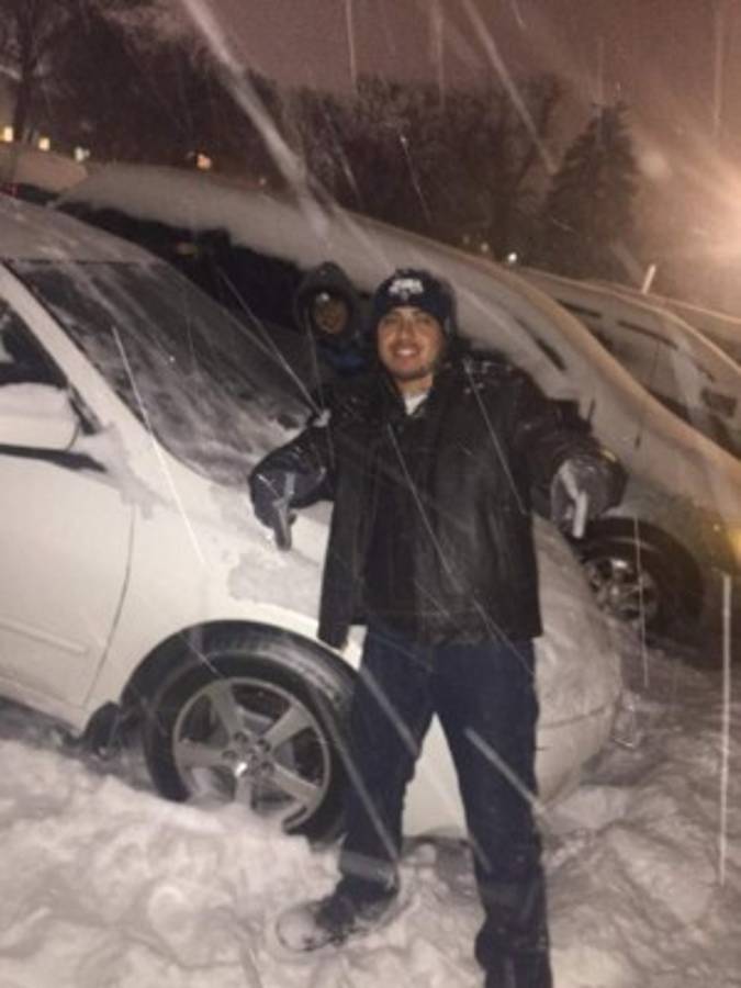 Fotos: Así viven hondureños la gran nevada en Estados Unidos