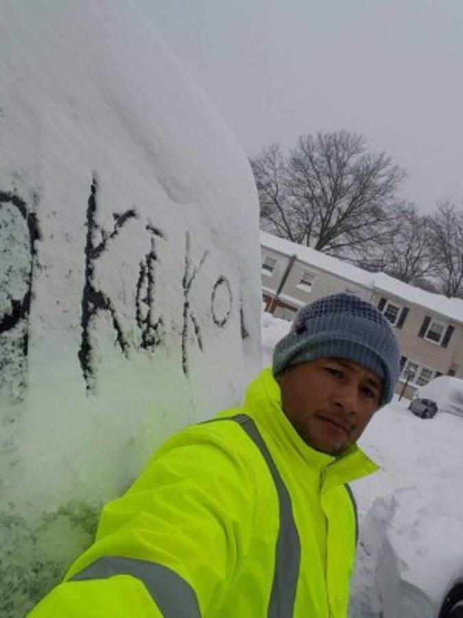 Fotos: Así viven hondureños la gran nevada en Estados Unidos