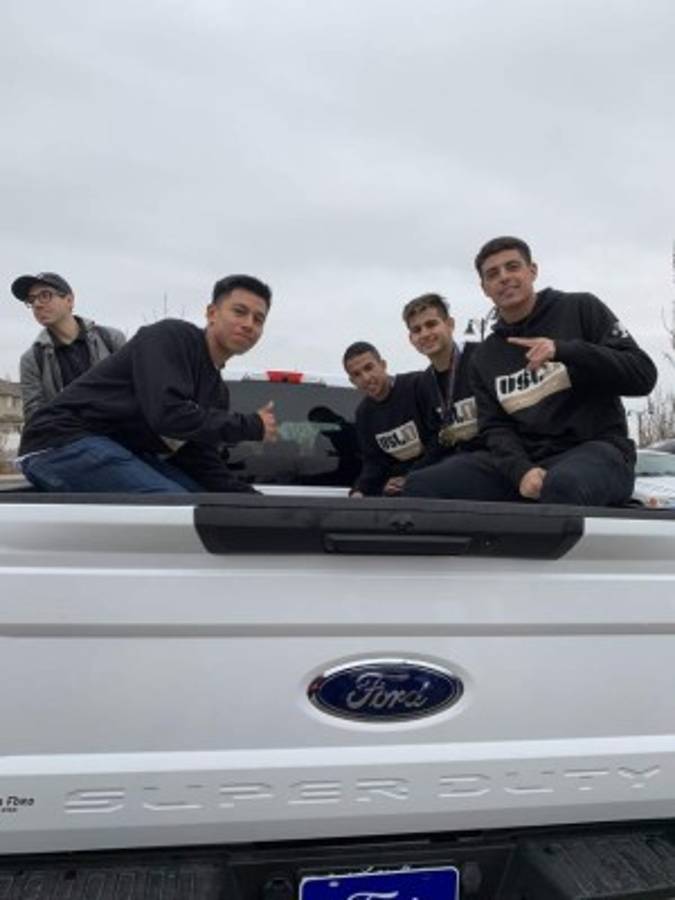 Douglas Martínez, Cristian Cálix y Luis Palma celebran el título con el Real Monarchs en Utah