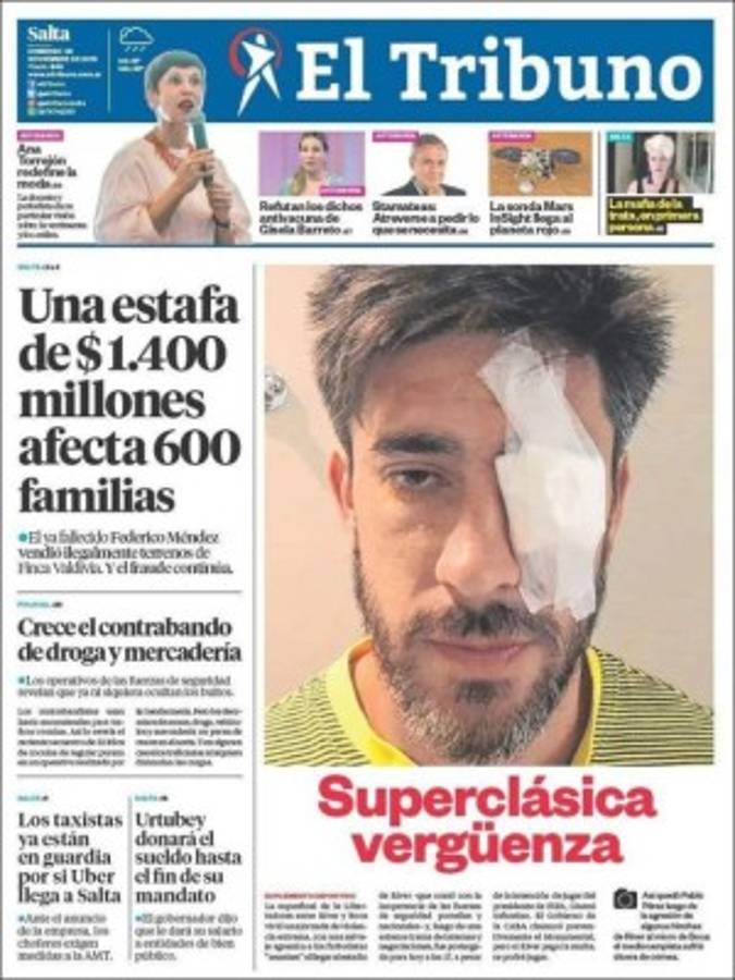 Pelotudos y la copa rota: Las portadas del escándalo del River Plate-Boca Juniors