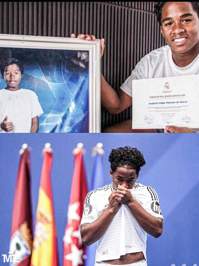La emotiva presentación de Endrick en Real Madrid: la razón de sus lágrimas y así fue captada su hermosa novia