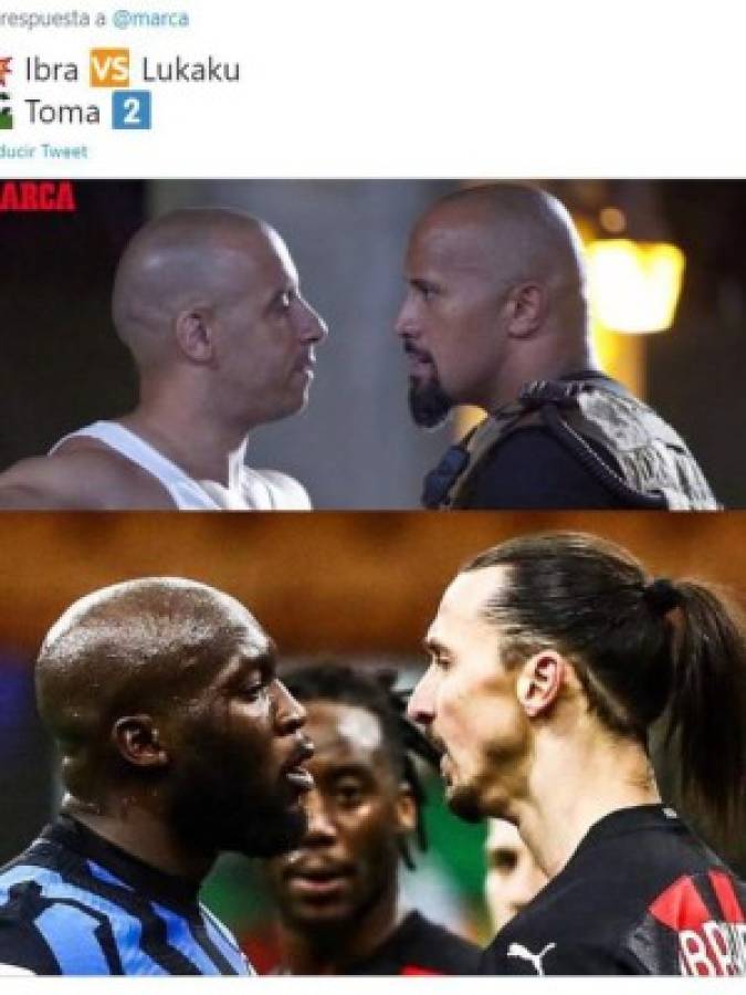 Crueles: Los memes que dejó el feroz cruce entre Zlatan Ibrahimovic y Lukaku en el derbi