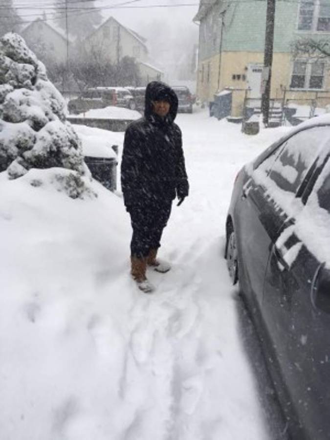 Fotos: Así viven hondureños la gran nevada en Estados Unidos