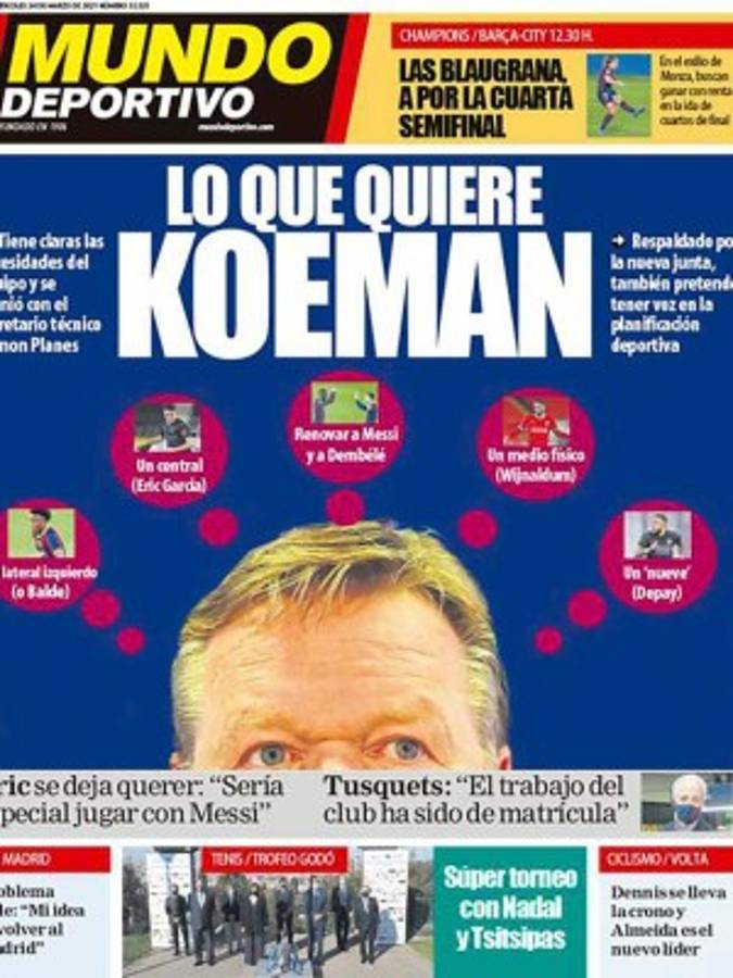 Con dos renovaciones claves: La lista de fichajes que pide Koeman para revolucionar al Barcelona