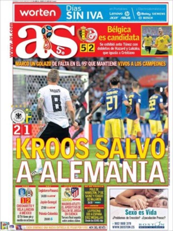 Las portadas por el mundo: La crisis de Argentina en el Mundial y el milagro alemán