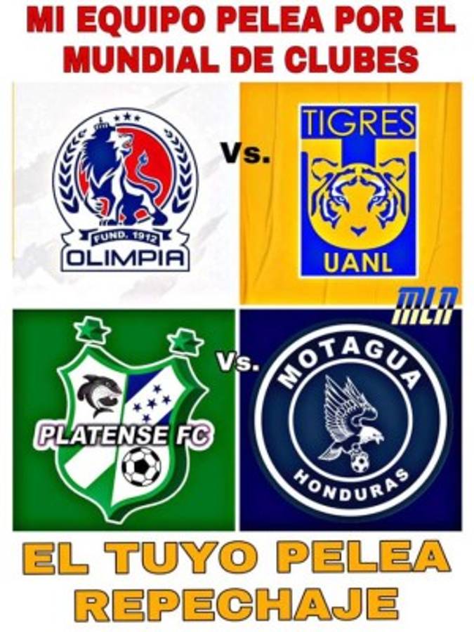 Motagua, gran protagonista de los memes previo al Olimpia-Tigres por la Concachampions &nbsp;&nbsp;