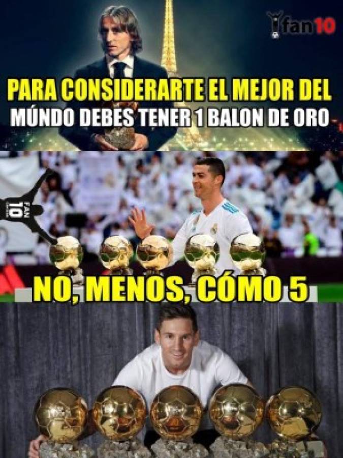 Memes: Destruyen a Cristiano Ronaldo y Messi por el Balón de Oro conquitado por Modric