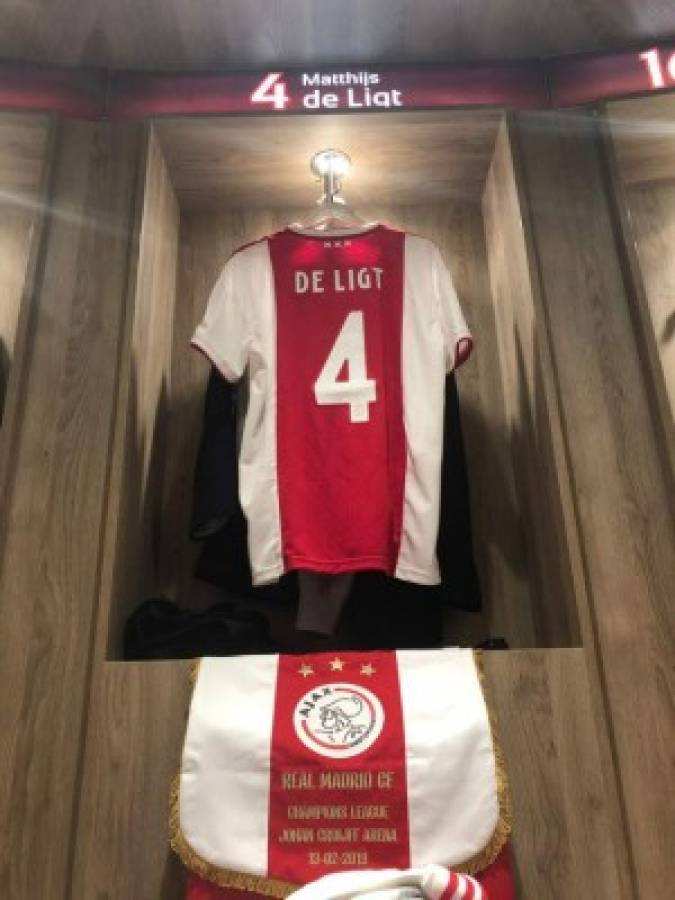 No viste en TV: El espectacular camerino del Ajax y la visita de Florentino Pérez