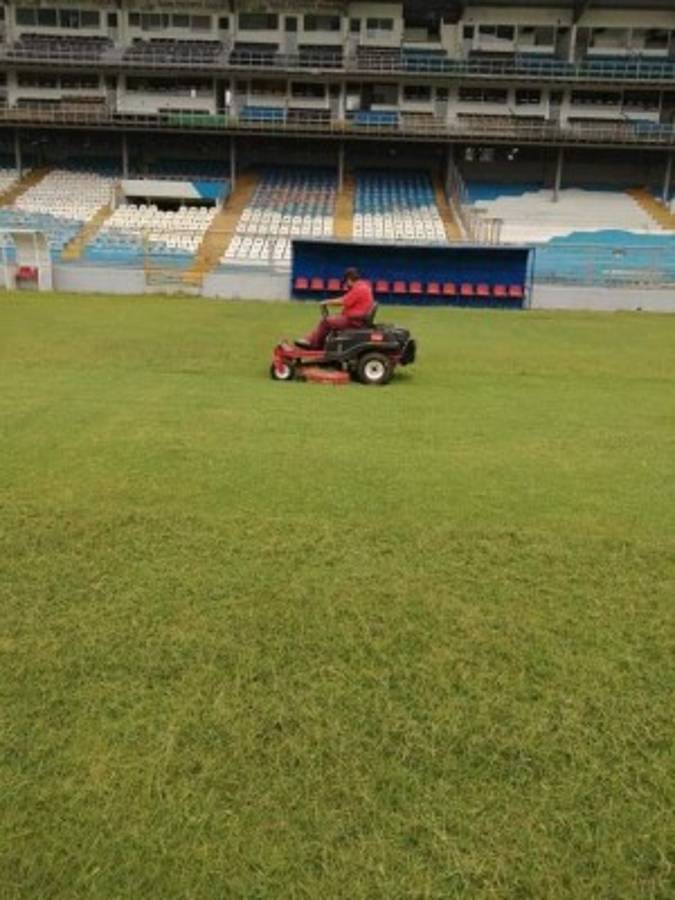 ¡El césped más verde! Así lucen los estadios de Honduras en esta cuarentena